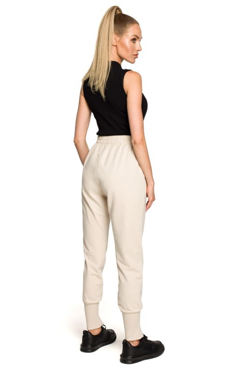 Spodnie Dresowe Model MOE692 Piasek - Moe Moe Spodnie Dresowe Model MOE692 Piasek - Moe Moe