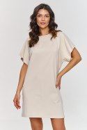 Sukienka Basic Model M875 Light Beige - Makadamia Makadamia Sukienka Basic Model M875 Light Beige - Makadamia Makadamia
