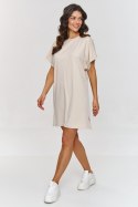 Sukienka Basic Model M875 Light Beige - Makadamia Makadamia Sukienka Basic Model M875 Light Beige - Makadamia Makadamia