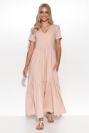 Sukienka Model M549 Powder Pink - Makadamia Makadamia Sukienka Model M549 Powder Pink - Makadamia Makadamia