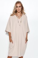 Sukienka Model M708 Light Beige - Makadamia Makadamia Sukienka Model M708 Light Beige - Makadamia Makadamia