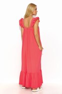 Sukienka Model M817 Coral - Makadamia Makadamia Sukienka Model M817 Coral - Makadamia Makadamia