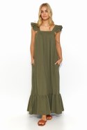 Sukienka Model M817 Khaki - Makadamia Makadamia Sukienka Model M817 Khaki - Makadamia Makadamia