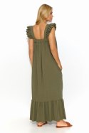 Sukienka Model M817 Khaki - Makadamia Makadamia Sukienka Model M817 Khaki - Makadamia Makadamia