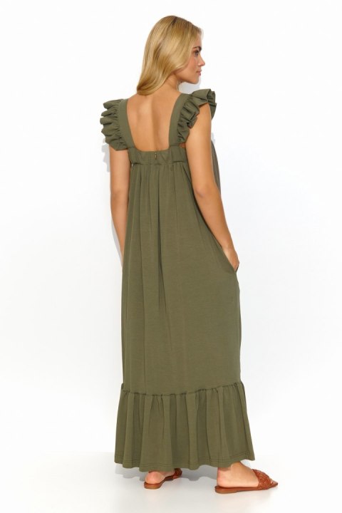 Sukienka Model M817 Khaki - Makadamia Makadamia Sukienka Model M817 Khaki - Makadamia Makadamia