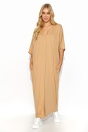 Sukienka Model M820 Beige - Makadamia Makadamia Sukienka Model M820 Beige - Makadamia Makadamia