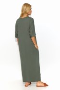 Sukienka Model M820 Khaki - Makadamia Makadamia Sukienka Model M820 Khaki - Makadamia Makadamia