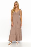 Sukienka Model M821 Mocca - Makadamia Makadamia Sukienka Model M821 Mocca - Makadamia Makadamia