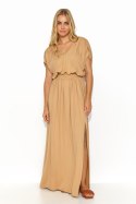 Sukienka Model M825 Beige - Makadamia Makadamia Sukienka Model M825 Beige - Makadamia Makadamia