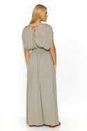 Sukienka Model M825 Taupe - Makadamia Makadamia Sukienka Model M825 Taupe - Makadamia Makadamia