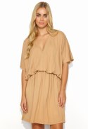 Sukienka Model M827 Beige - Makadamia Makadamia Sukienka Model M827 Beige - Makadamia Makadamia
