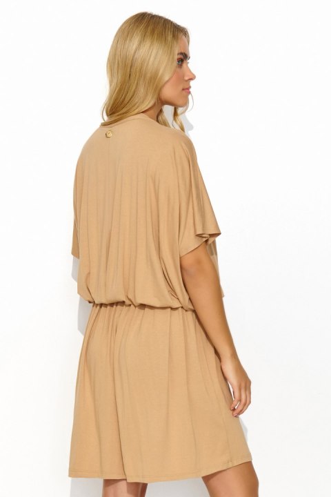 Sukienka Model M827 Beige - Makadamia Makadamia Sukienka Model M827 Beige - Makadamia Makadamia