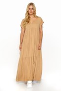 Sukienka Model M828 Beige - Makadamia Makadamia Sukienka Model M828 Beige - Makadamia Makadamia