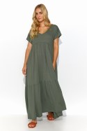 Sukienka Model M828 Khaki - Makadamia Makadamia Sukienka Model M828 Khaki - Makadamia Makadamia