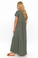 Sukienka Model M828 Khaki - Makadamia Makadamia Sukienka Model M828 Khaki - Makadamia Makadamia