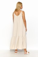 Sukienka Model M836 Light Beige - Makadamia Makadamia Sukienka Model M836 Light Beige - Makadamia Makadamia