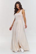 Sukienka Model M874 Light Beige - Makadamia Makadamia Sukienka Model M874 Light Beige - Makadamia Makadamia