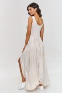 Sukienka Model M874 Light Beige - Makadamia Makadamia Sukienka Model M874 Light Beige - Makadamia Makadamia
