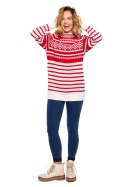 Sweter Damski Model MXS08 Red - Moe Moe Sweter Damski Model MXS08 Red - Moe Moe