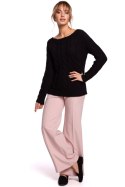 Sweter Damski Model MOE511 Black - Moe Moe Sweter Damski Model MOE511 Black - Moe Moe