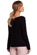 Sweter Damski Model MOE511 Black - Moe Moe Sweter Damski Model MOE511 Black - Moe Moe