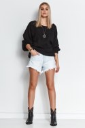 Sweter Damski Model S114 Black - Makadamia Makadamia Sweter Damski Model S114 Black - Makadamia Makadamia