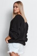 Sweter Damski Model S114 Black - Makadamia Makadamia Sweter Damski Model S114 Black - Makadamia Makadamia