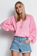 Sweter Damski Model S114 baby Pink - Makadamia Makadamia Sweter Damski Model S114 baby Pink - Makadamia Makadamia