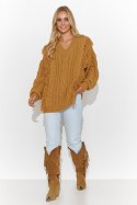 Sweter Damski Model S135 Honey - Makadamia Makadamia Sweter Damski Model S135 Honey - Makadamia Makadamia