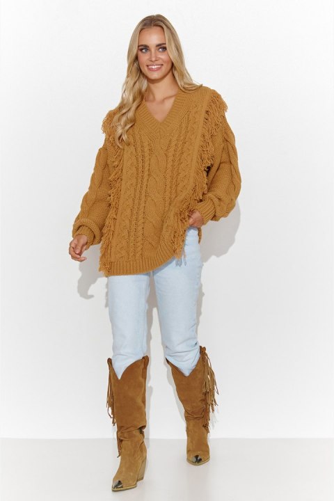 Sweter Damski Model S135 Honey - Makadamia Makadamia Sweter Damski Model S135 Honey - Makadamia Makadamia