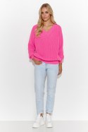 Sweter Damski Model S140 Baby Pink - Makadamia Makadamia Sweter Damski Model S140 Baby Pink - Makadamia Makadamia