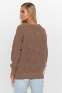 Sweter Damski Model S140 Cappuccino - Makadamia Makadamia Sweter Damski Model S140 Cappuccino - Makadamia Makadamia