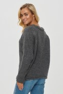Sweter Damski Model S150 Grafit Melange - Makadamia Makadamia Sweter Damski Model S150 Grafit Melange - Makadamia Makadamia