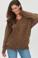 Sweter Damski Model S152 Brown - Makadamia Makadamia Sweter Damski Model S152 Brown - Makadamia Makadamia