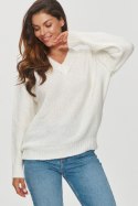 Sweter Damski Model S152 Śmietanka - Makadamia Makadamia Sweter Damski Model S152 Śmietanka - Makadamia Makadamia