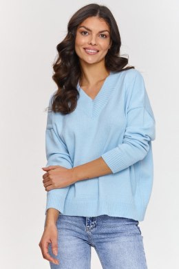 Sweter Damski Model S158 Błękit - Makadamia Makadamia