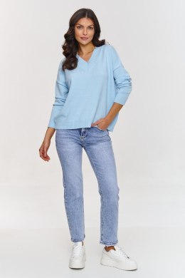 Sweter Damski Model S158 Błękit - Makadamia Makadamia