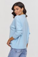 Sweter Damski Model S158 Błękit - Makadamia Makadamia Sweter Damski Model S158 Błękit - Makadamia Makadamia