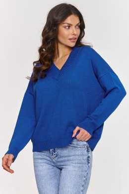Sweter Damski Model S158 Cobalt - Makadamia Makadamia