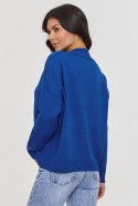 Sweter Damski Model S158 Cobalt - Makadamia Makadamia Sweter Damski Model S158 Cobalt - Makadamia Makadamia