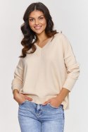 Sweter Damski Model S158 Light Beige - Makadamia Makadamia Sweter Damski Model S158 Light Beige - Makadamia Makadamia
