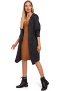 Sweter Kardigan Model MOE475 Grafit - Moe Moe Sweter Kardigan Model MOE475 Grafit - Moe Moe