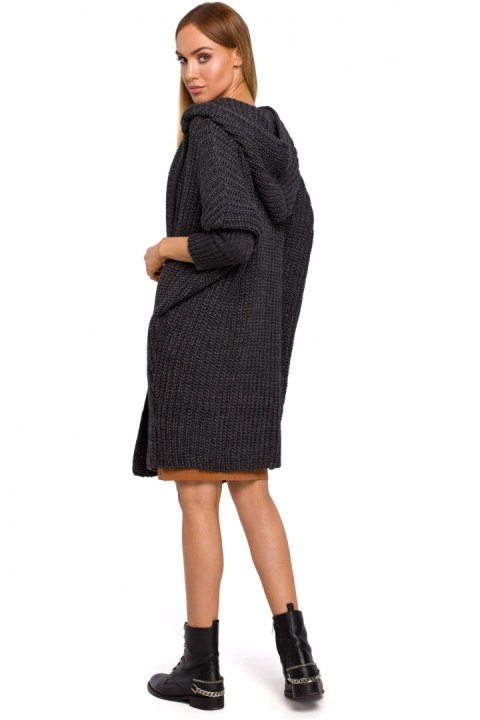 Sweter Kardigan Model MOE475 Grafit - Moe Moe Sweter Kardigan Model MOE475 Grafit - Moe Moe