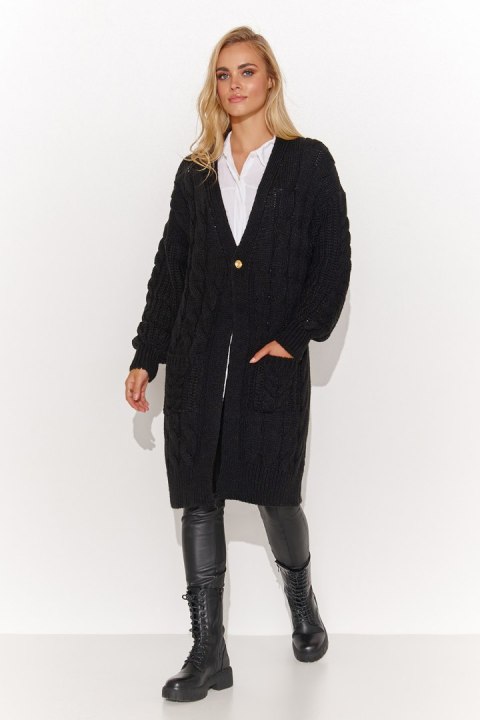 Sweter Kardigan Model S134 Black - Makadamia Makadamia Sweter Kardigan Model S134 Black - Makadamia Makadamia