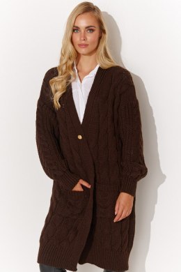 Sweter Kardigan Model S134 Czekolada - Makadamia Makadamia