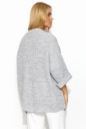 Sweter Kardigan Model S145 Grey Melange - Makadamia Makadamia Sweter Kardigan Model S145 Grey Melange - Makadamia Makadamia