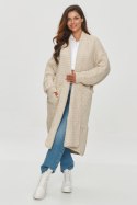 Sweter Kardigan Model S153 Beige Melange - Makadamia Makadamia