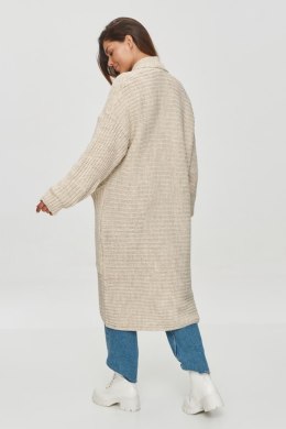 Sweter Kardigan Model S153 Beige Melange - Makadamia Makadamia