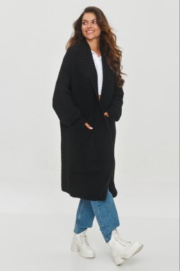 Sweter Kardigan Model S153 Black - Makadamia Makadamia