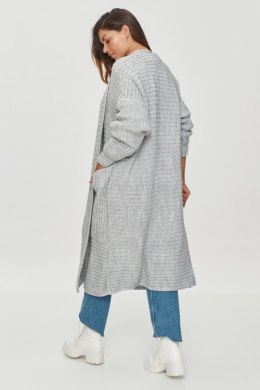 Sweter Kardigan Model S153 Grey Melange - Makadamia Makadamia